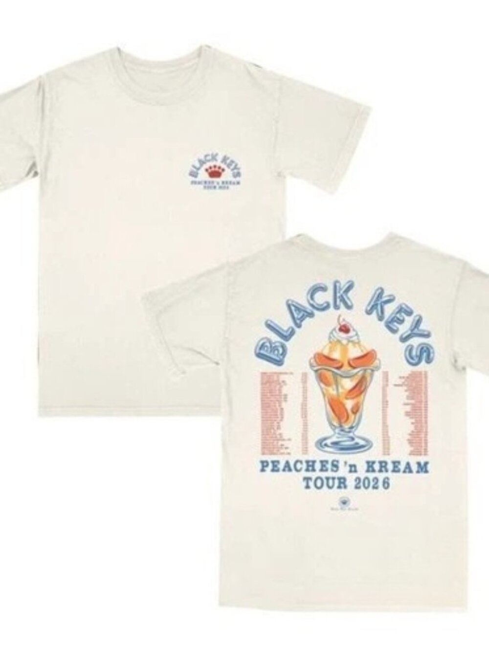The Black Keys Peaches N Cream Tour 2026 Graphic T-Shirt